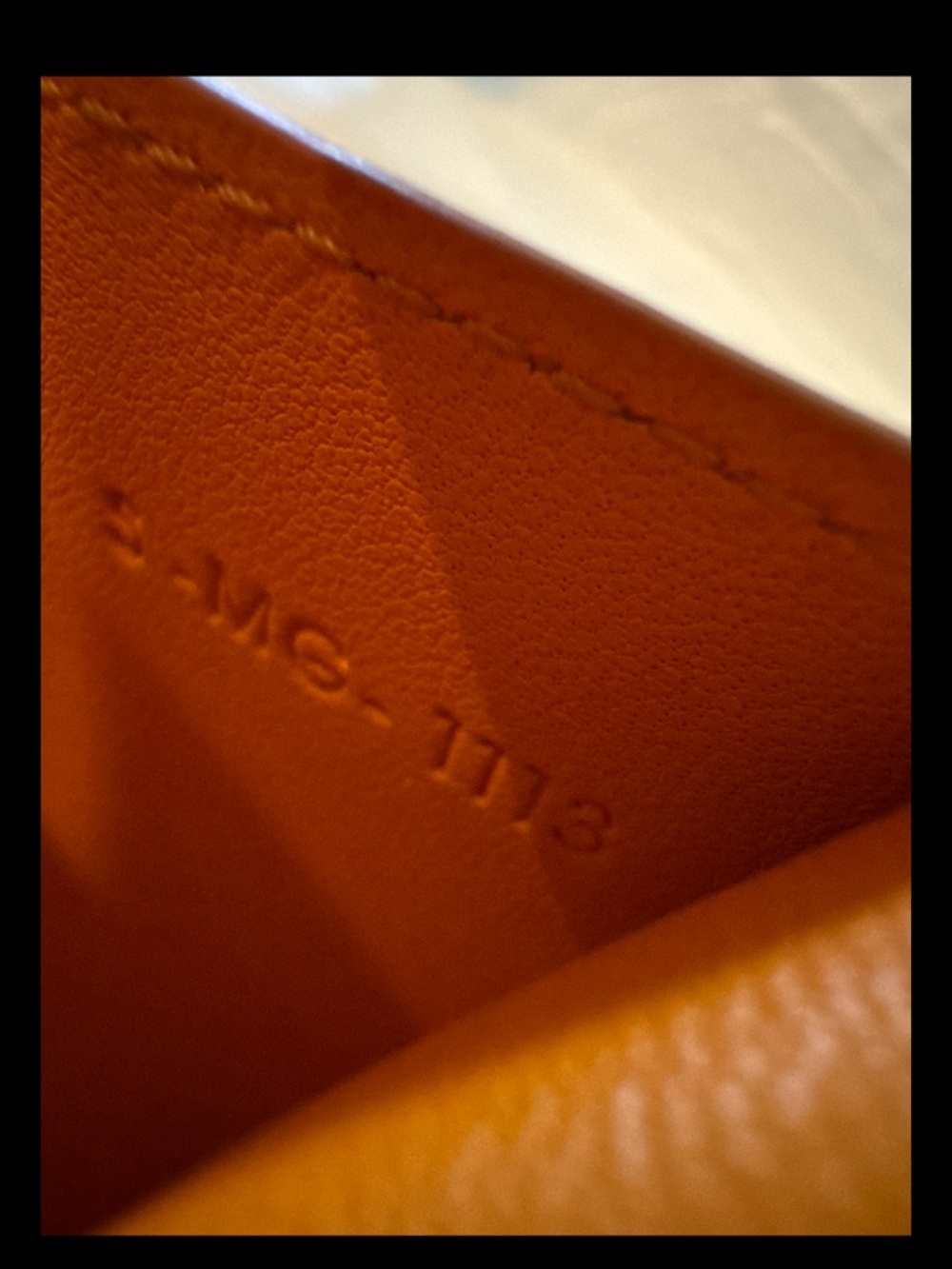 Celine Orange and Cream Zip-Around Wallet - Picture 6 of 6